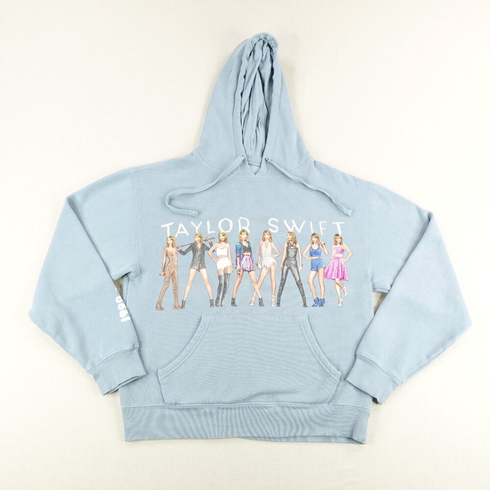 Taylor Swift Hoodie Womens Small Blue 1989 Swifties Swifty Pullover Sweatshirt